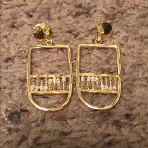 Gold dangle earrings